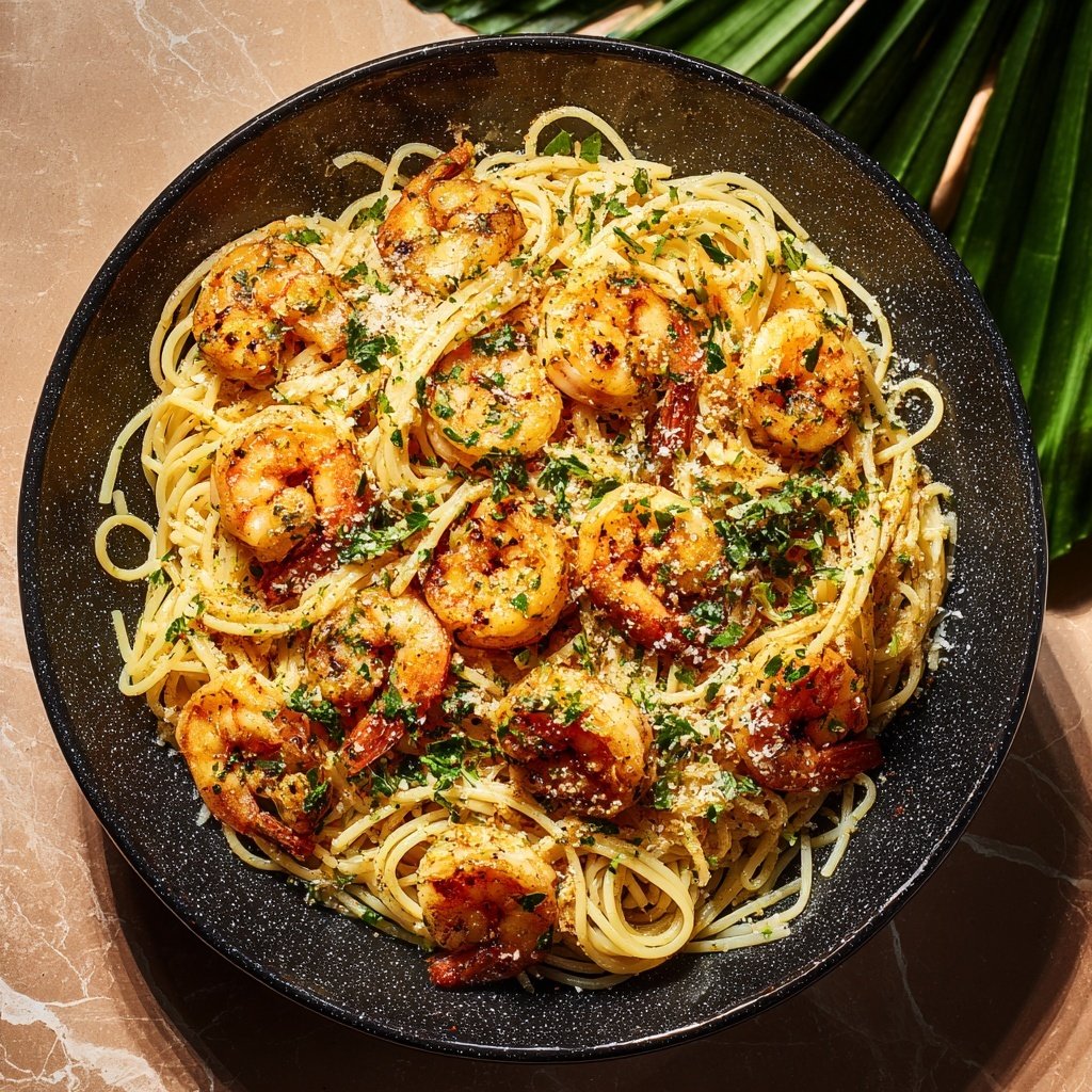 Shrimp Scampi Pasta With Lemon