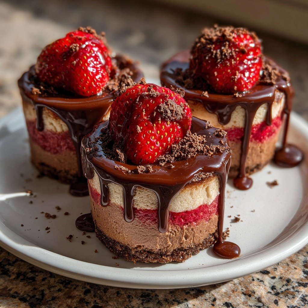 Chocolate Strawberry Layer Cups