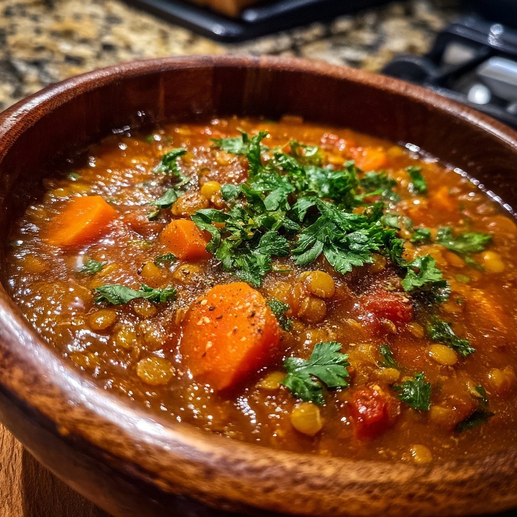 Healthy Crockpot Lentil Soup