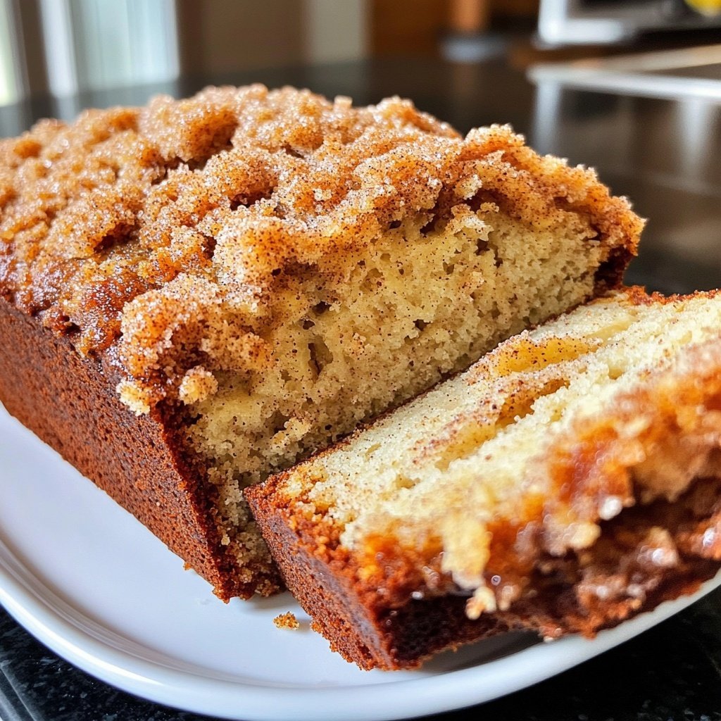 Banana Bread with Cinnamon Sugar Topping Recipe