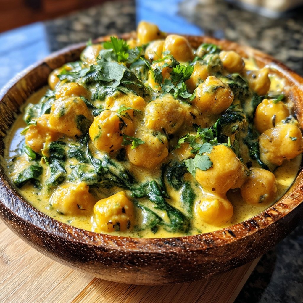 Healthy Dinner Creamy Coconut Chickpeas