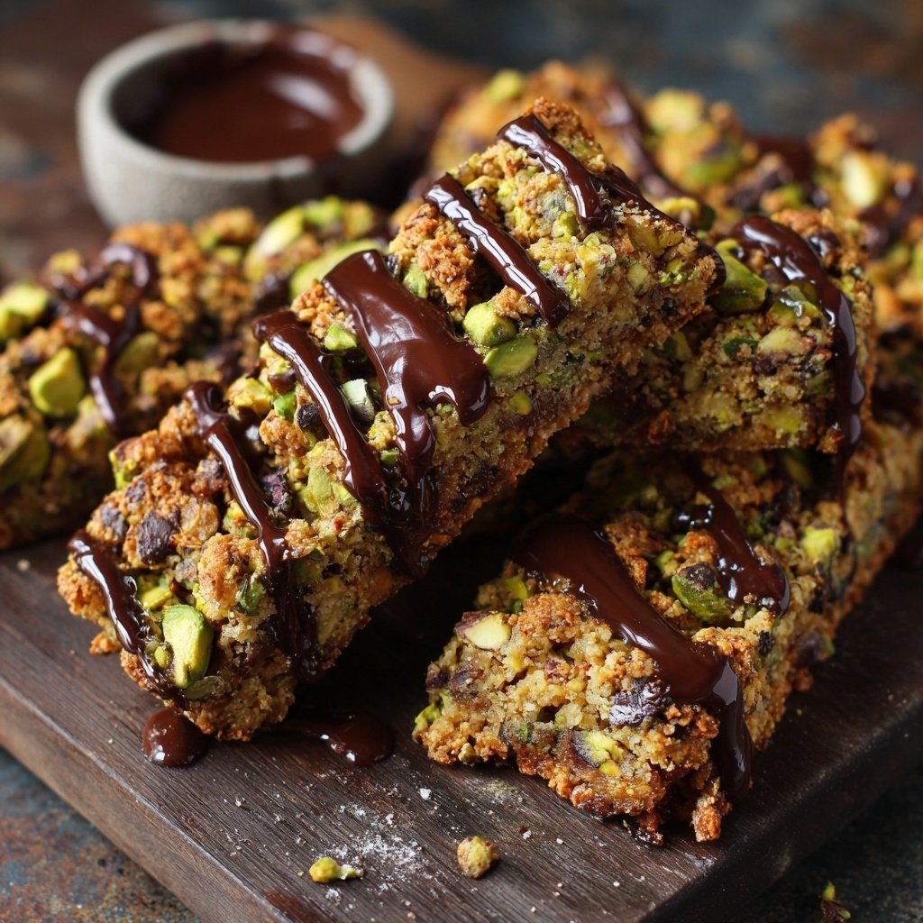 Chocolate Pistachio Snack Bars
