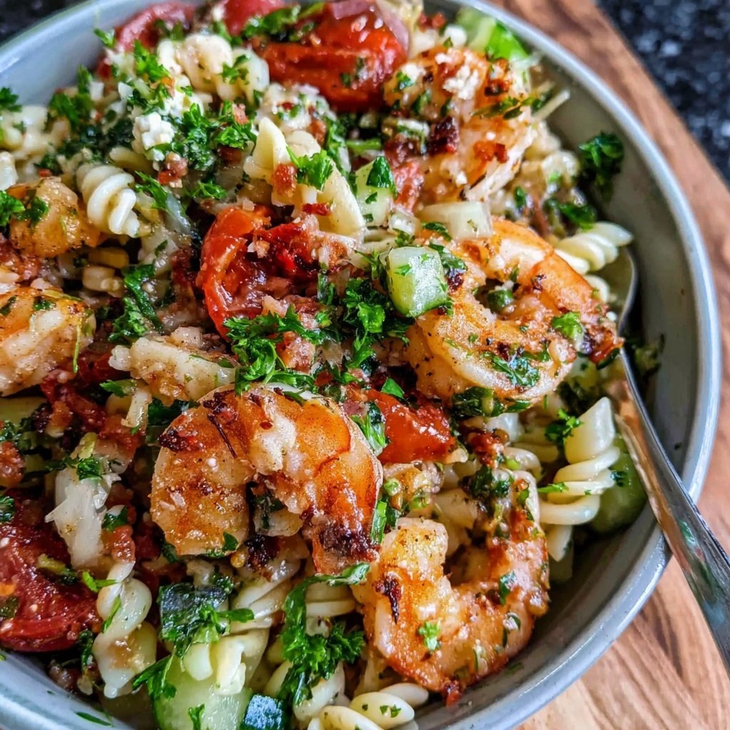 Easy Lunch Shrimp Pasta Salad