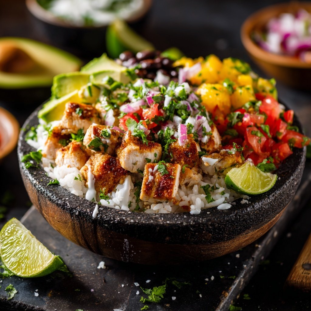 Healthy Chicken Burrito Bowl
