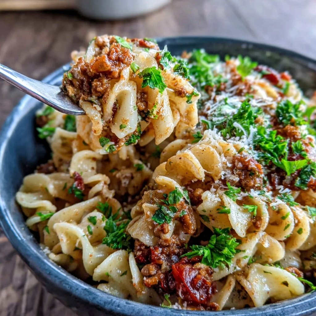 Ground Chicken Taco Pasta