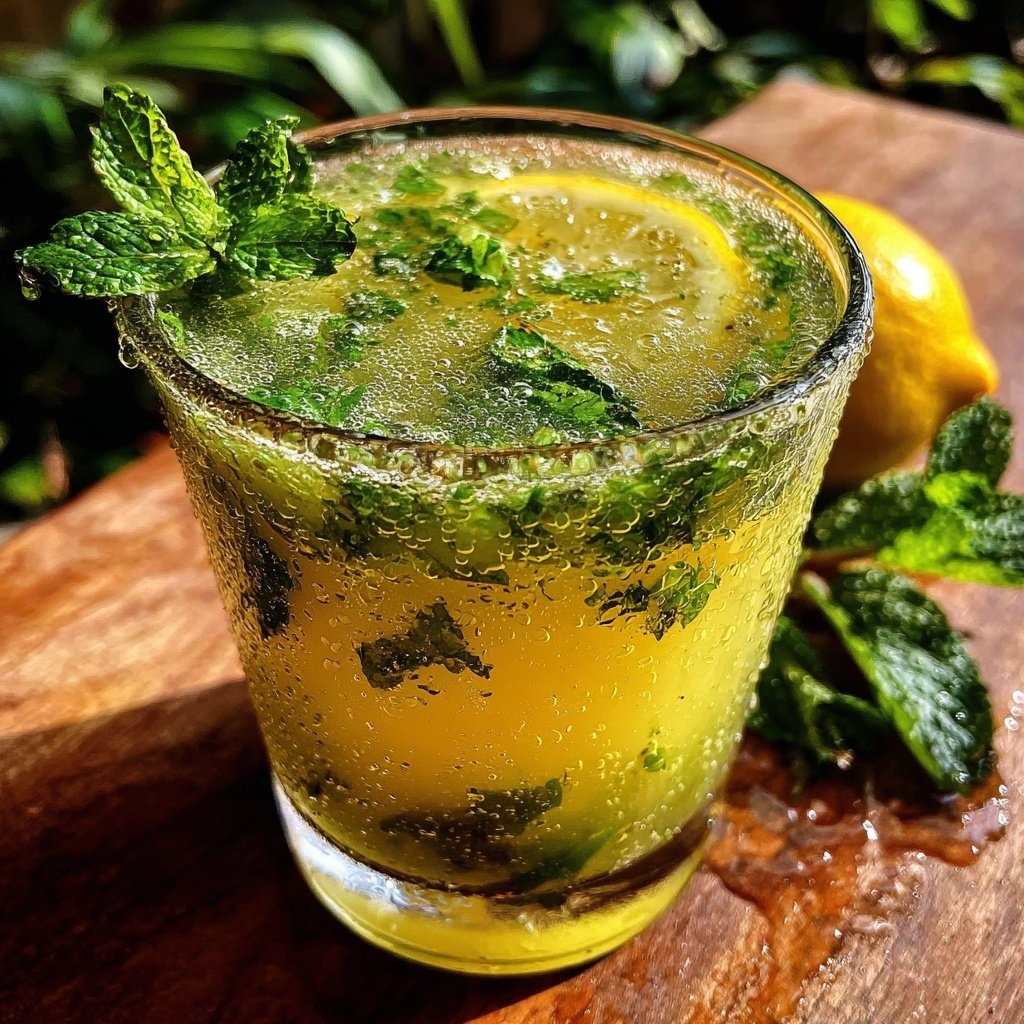 Fresh Mint Lemon Spring Drink