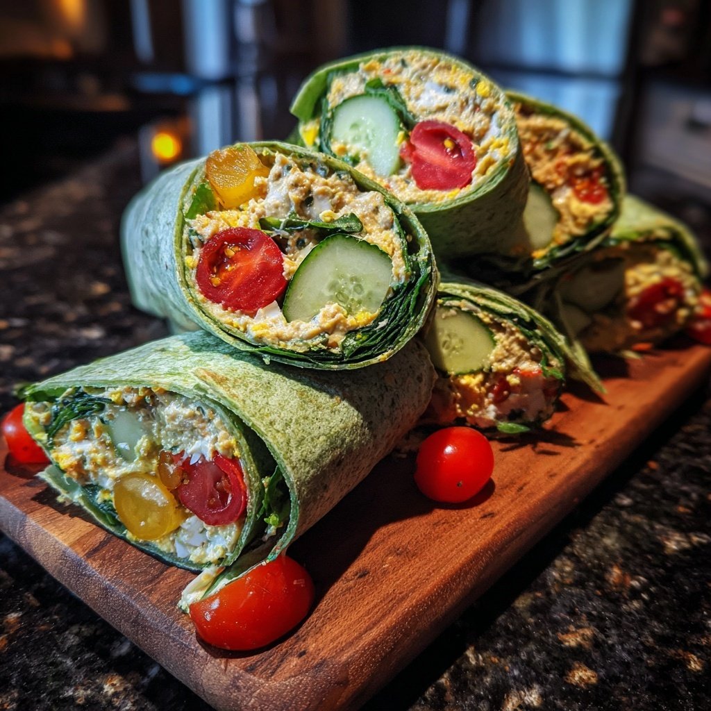 Mediterranean Chickpea Cucumber Wraps