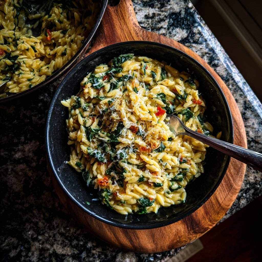 Creamy Spinach Orzo