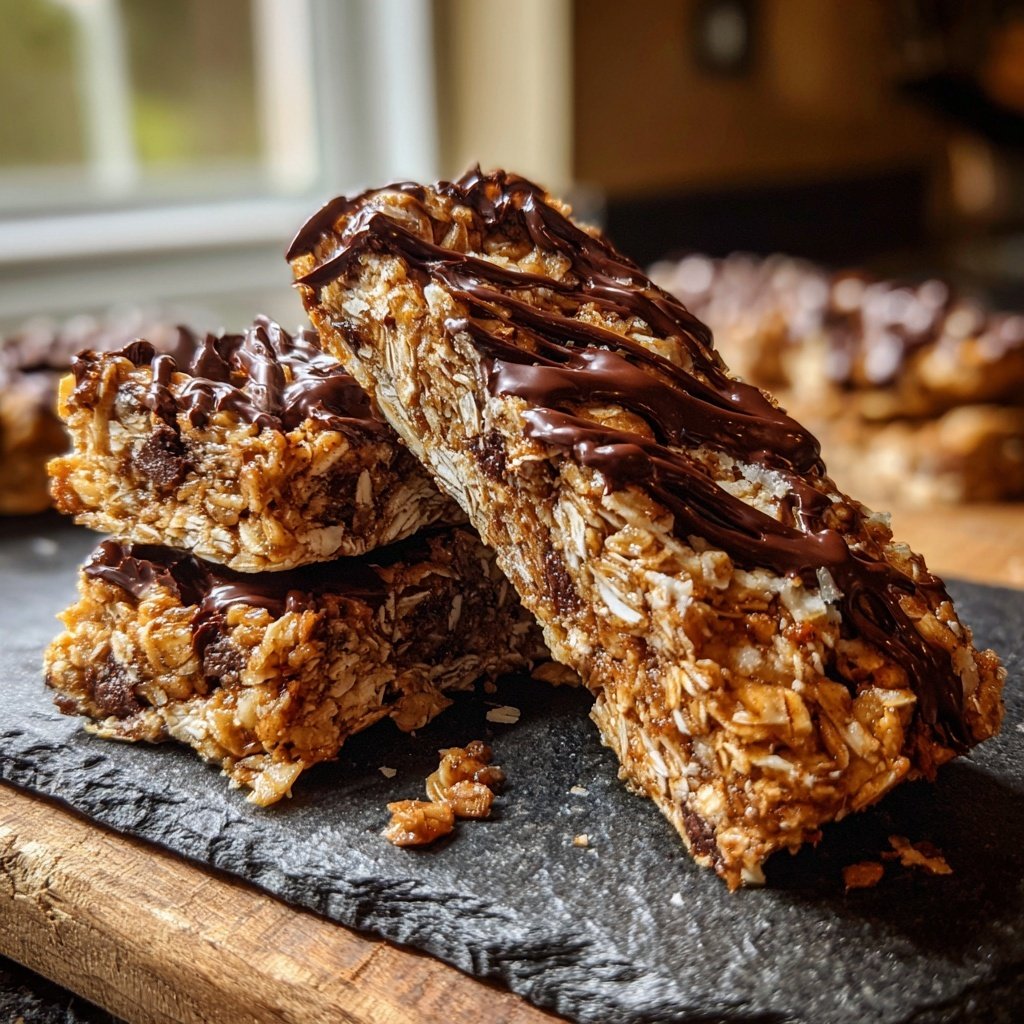Chocolate Almond Coconut Energy Bars